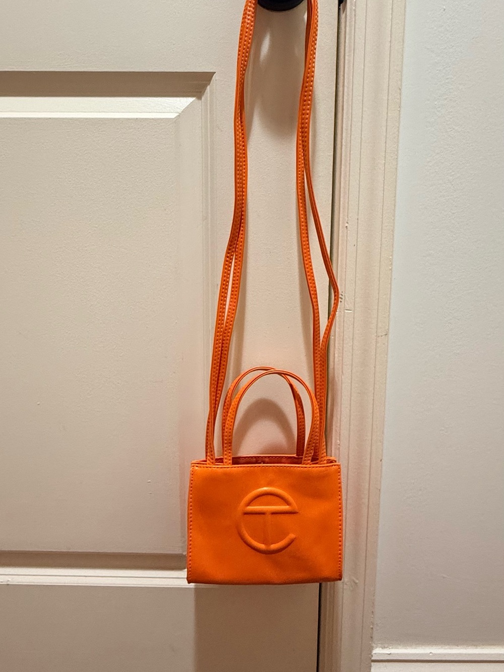Telfar Orange Small Shopping Bag